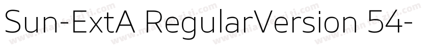 Sun-ExtA RegularVersion 54字体转换